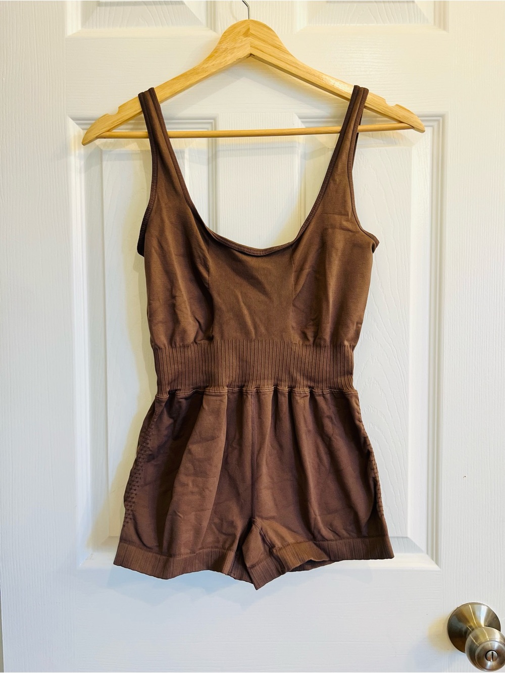Brown Sleeveless Romper